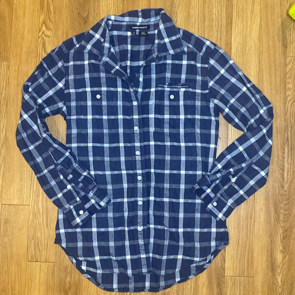 Sandra Ingrish Plaid Button Down